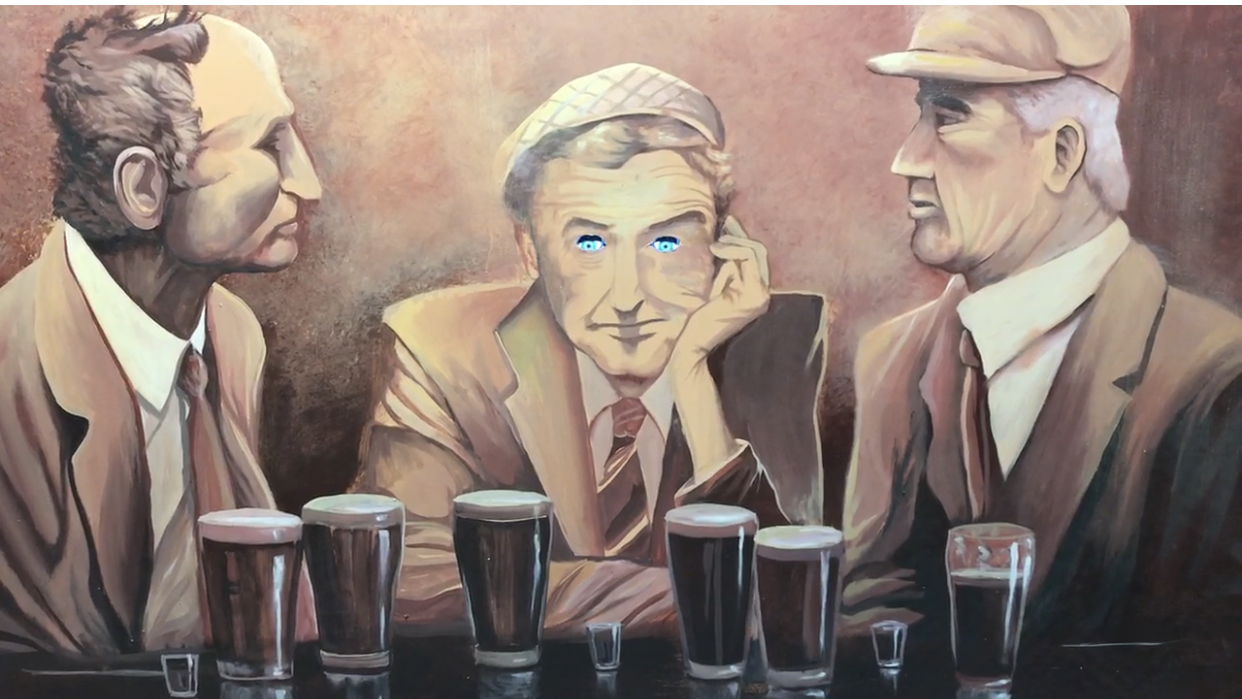 The eyes in the painting at Finnegan's Pub in Sacramento follow you